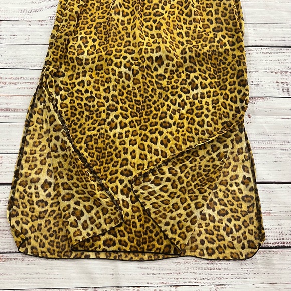 Enfocus Studio size 6 long sleeve leopard long dress animal print - Picture 9 of 11